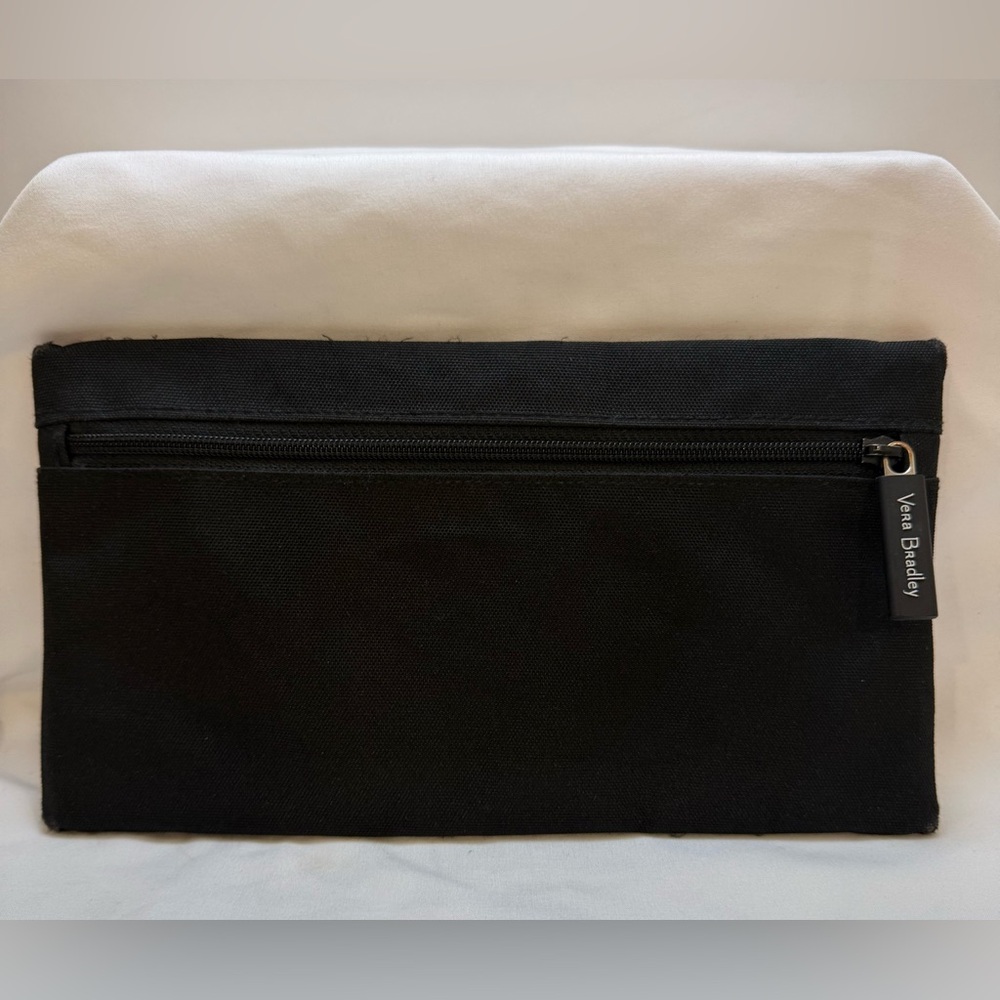 Vera Bradley Dual Sided Zipper Pouch Black